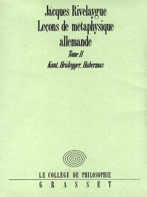 cover image of Leçons de métaphysique allemande T02